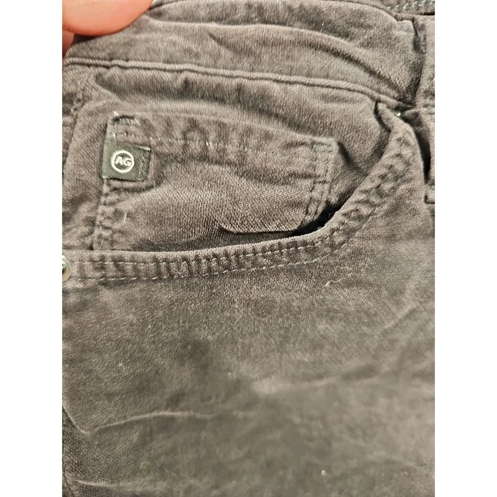 AG Stevie Ankle Pants Jeans Womens 28 28R Black‎ Velvet USA Limited Edition